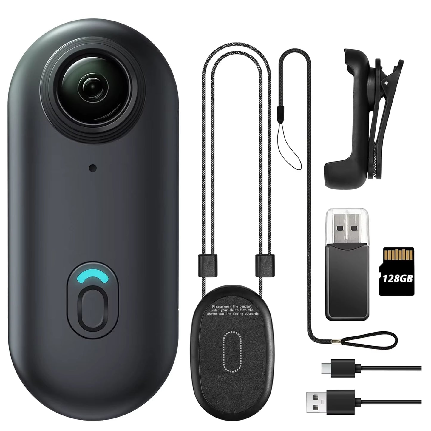 Thumb Action Body Camera 4K With FREE 128 GB Micro SD